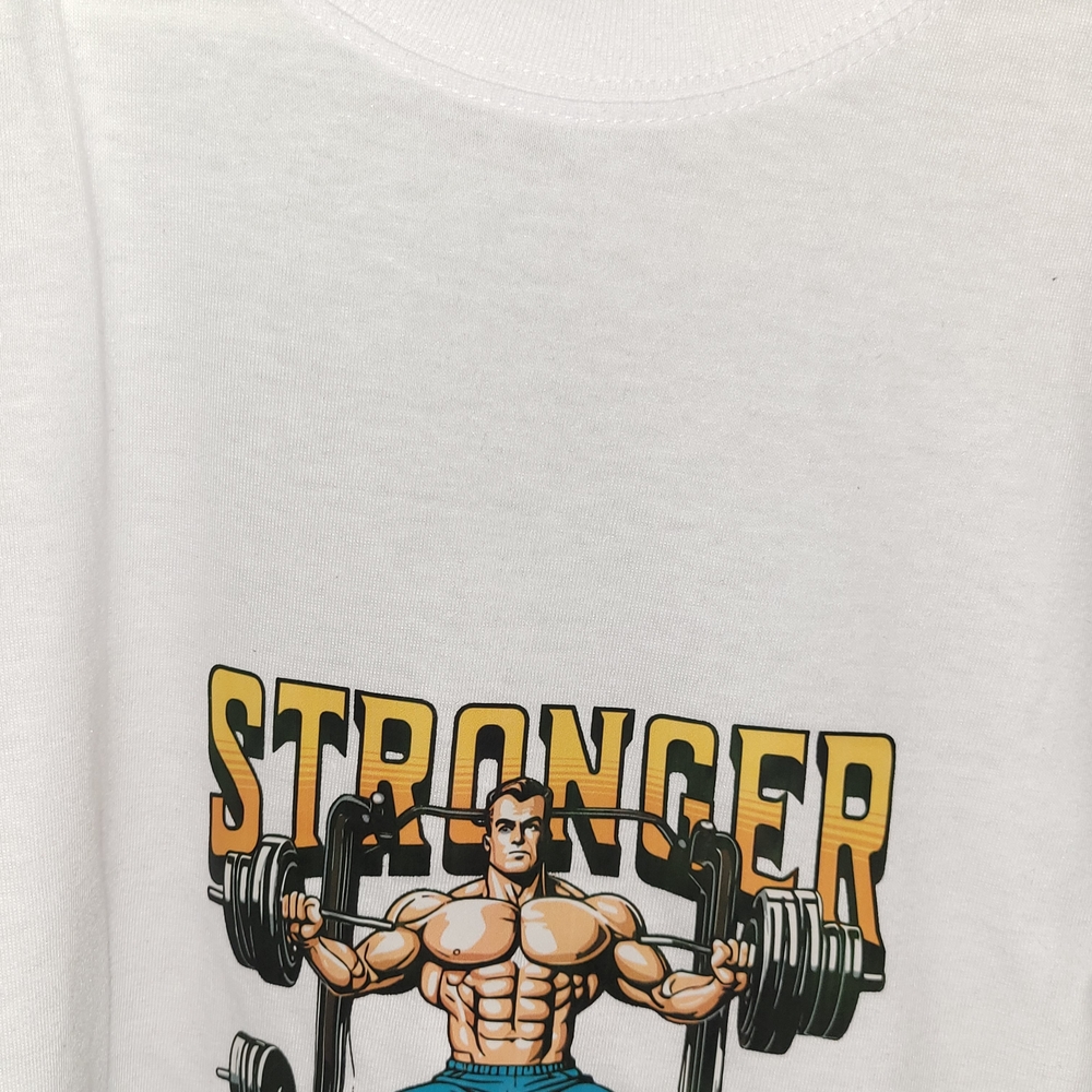 Stronger Graphic White Men's Tee